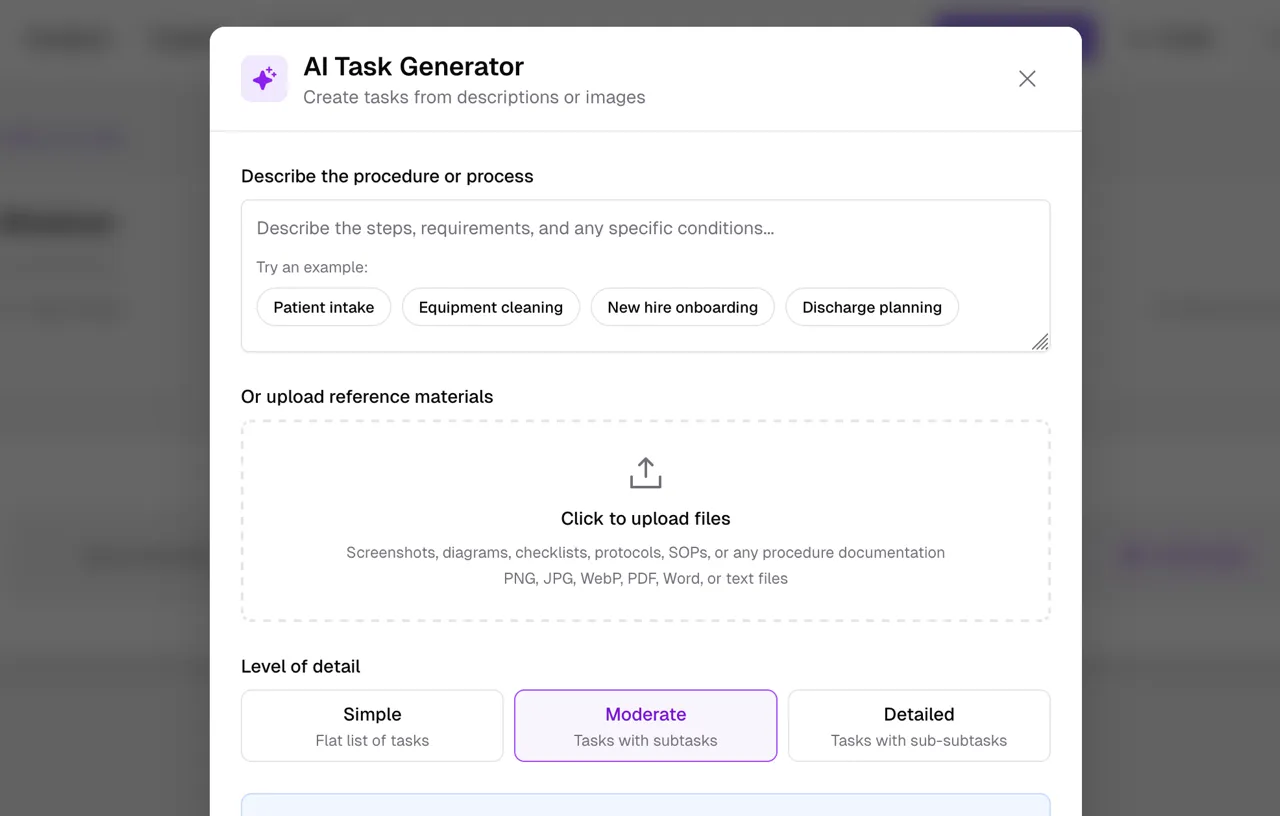 AI task generation